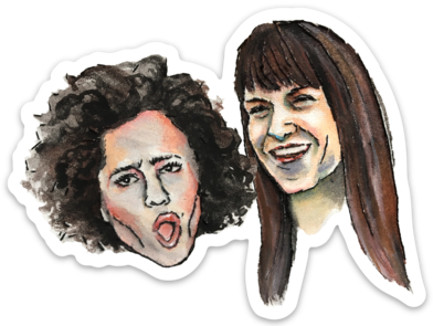 Broad City watercolor sticker by Bri Bowers