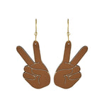 Le Chic Miami - Peace Sign Hoop Earrings