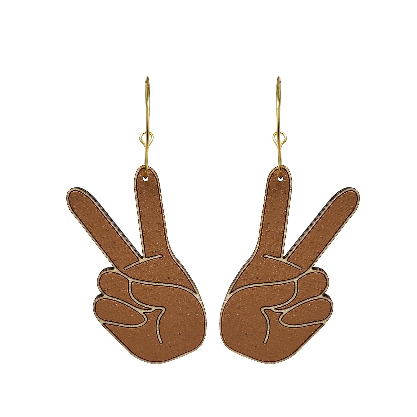 Le Chic Miami - Peace Sign Hoop Earrings