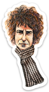 Bob Dylan Watercolor sticker by Bri Bowers