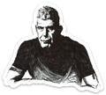 Anthony Bourdain mountain portrait Sticker by Maya Joy