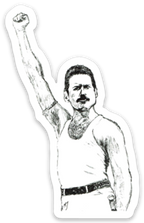 Maya Joy - Mountain Portrait Freddie Mercury Sticker