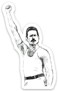 Maya Joy - Mountain Portrait Freddie Mercury Sticker