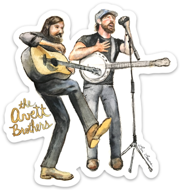 Avett Brothers watercolor sticker by Bri Bowers