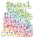 Bri Bowers - Louisville Spellings B&W Holographic Sticker