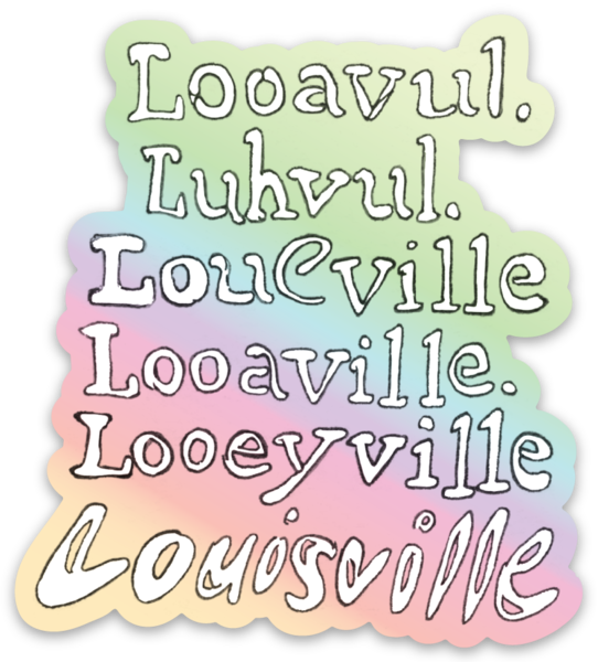 Bri Bowers - Louisville Spellings B&W Holographic Sticker