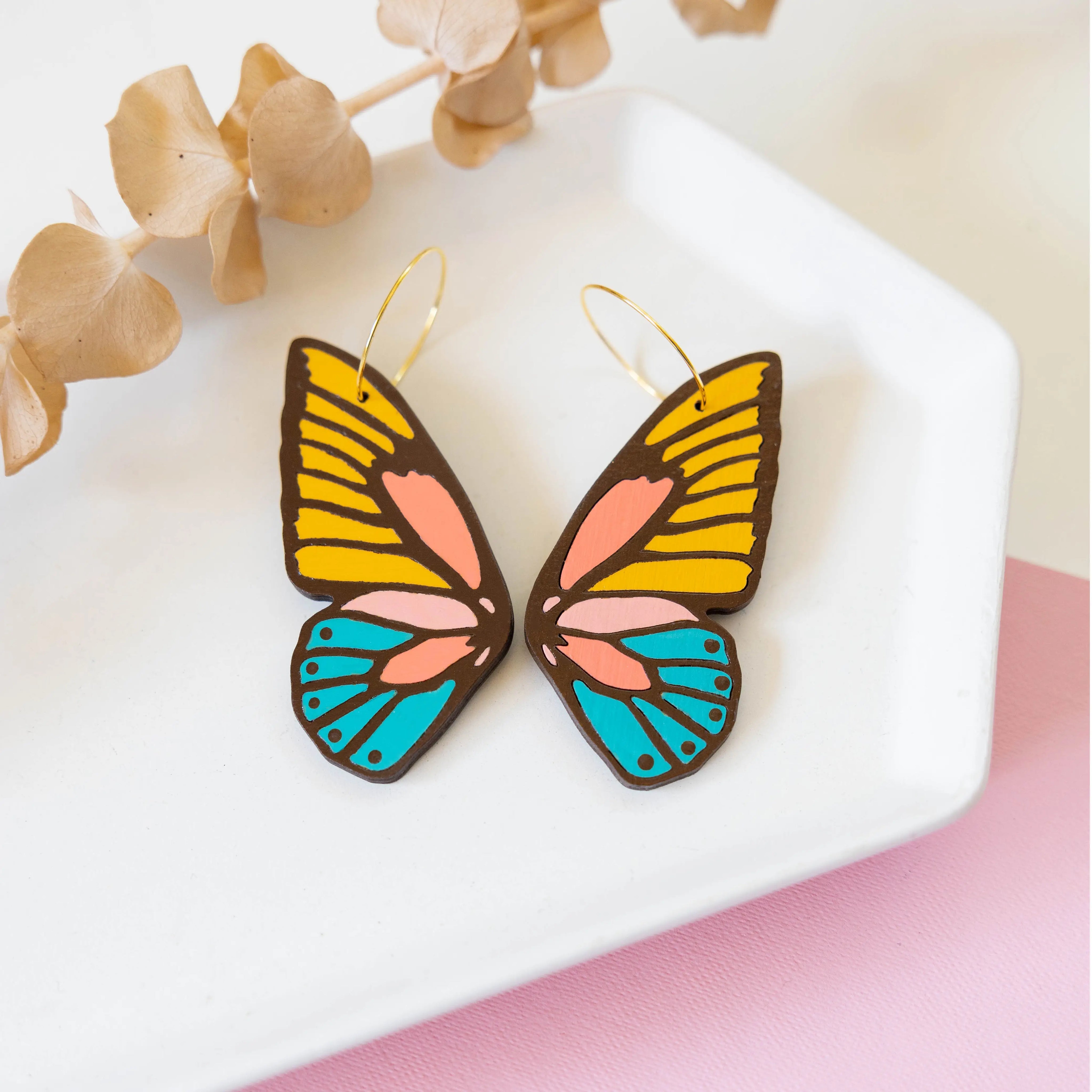 Butterfly Wing Necklace , Butterfly Wing Set, Resin Wing – Janine Design
