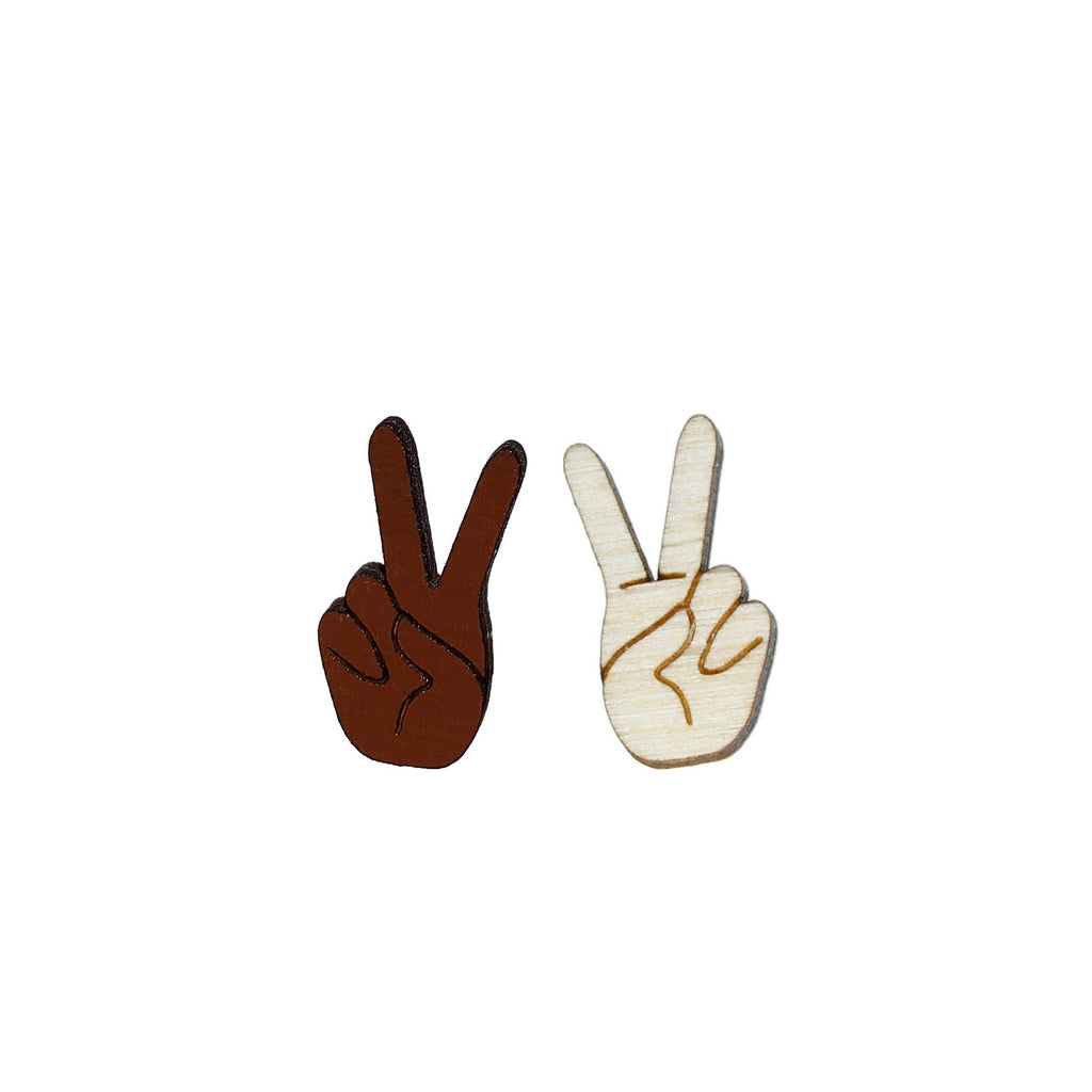 Le Chic Miami - Peace Sign Stud Earrings