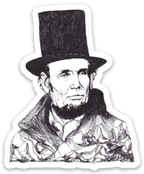 Maya Joy - Mountain Portrait Abe Lincoln Sticker