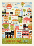 Butchertown | Nulu Screen Print by Ron Jasin
