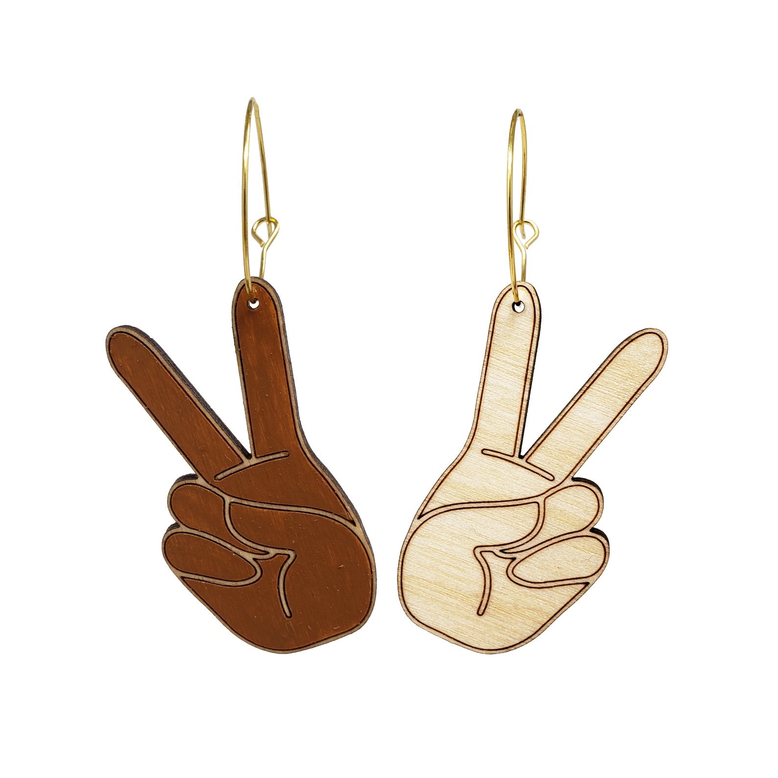 Le Chic Miami - Peace Sign Hoop Earrings