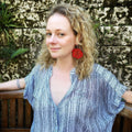 Le Chic Miami - Giant Rose Hoop Earrings