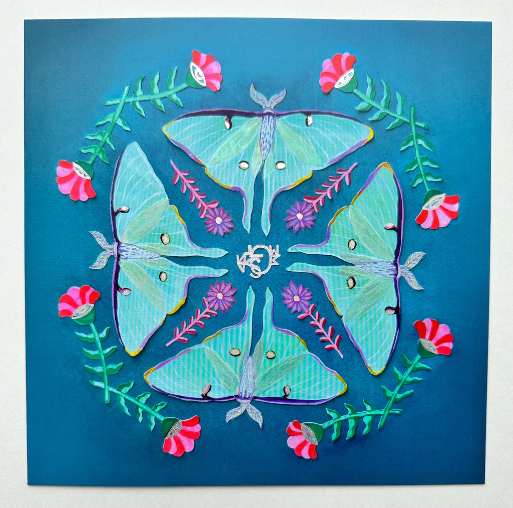 Guided Hand Studio- Moth "Transformation Sigil" Print