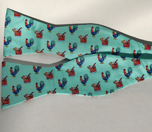Bluegrass Bowtie Company - Teal Cocktails Bow tie