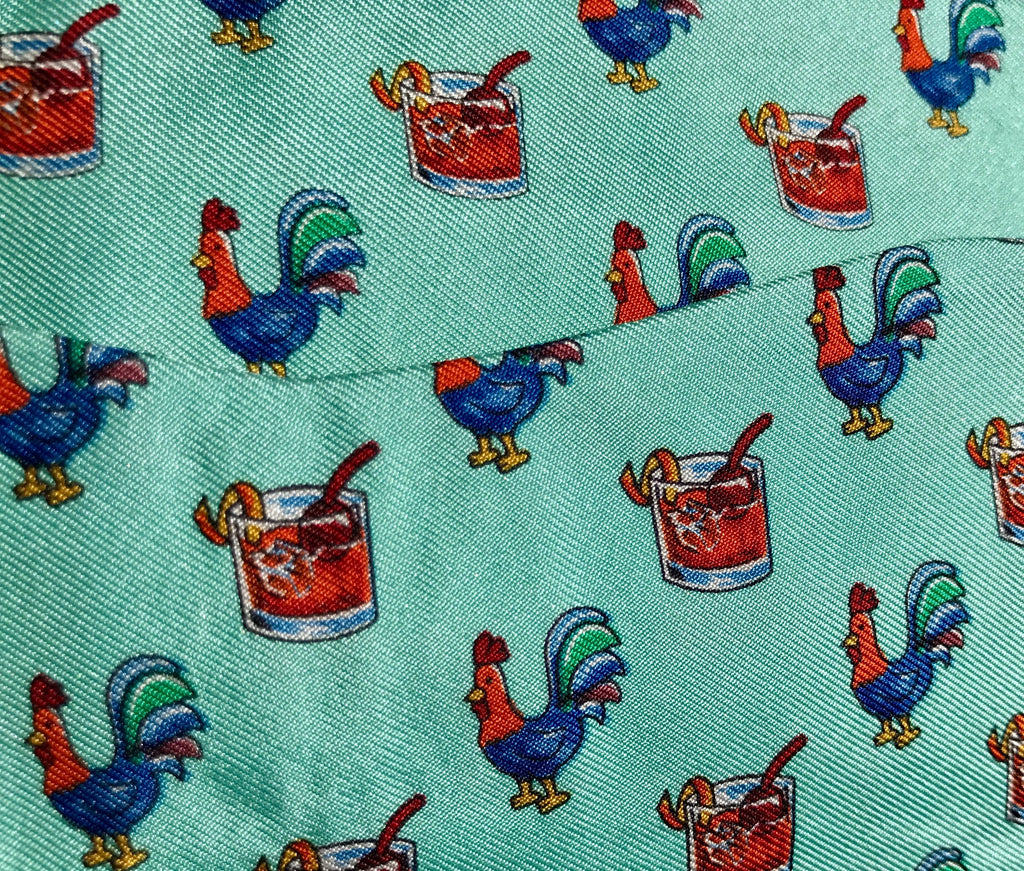 Bluegrass Bowtie Company - Teal Cocktails Bow tie