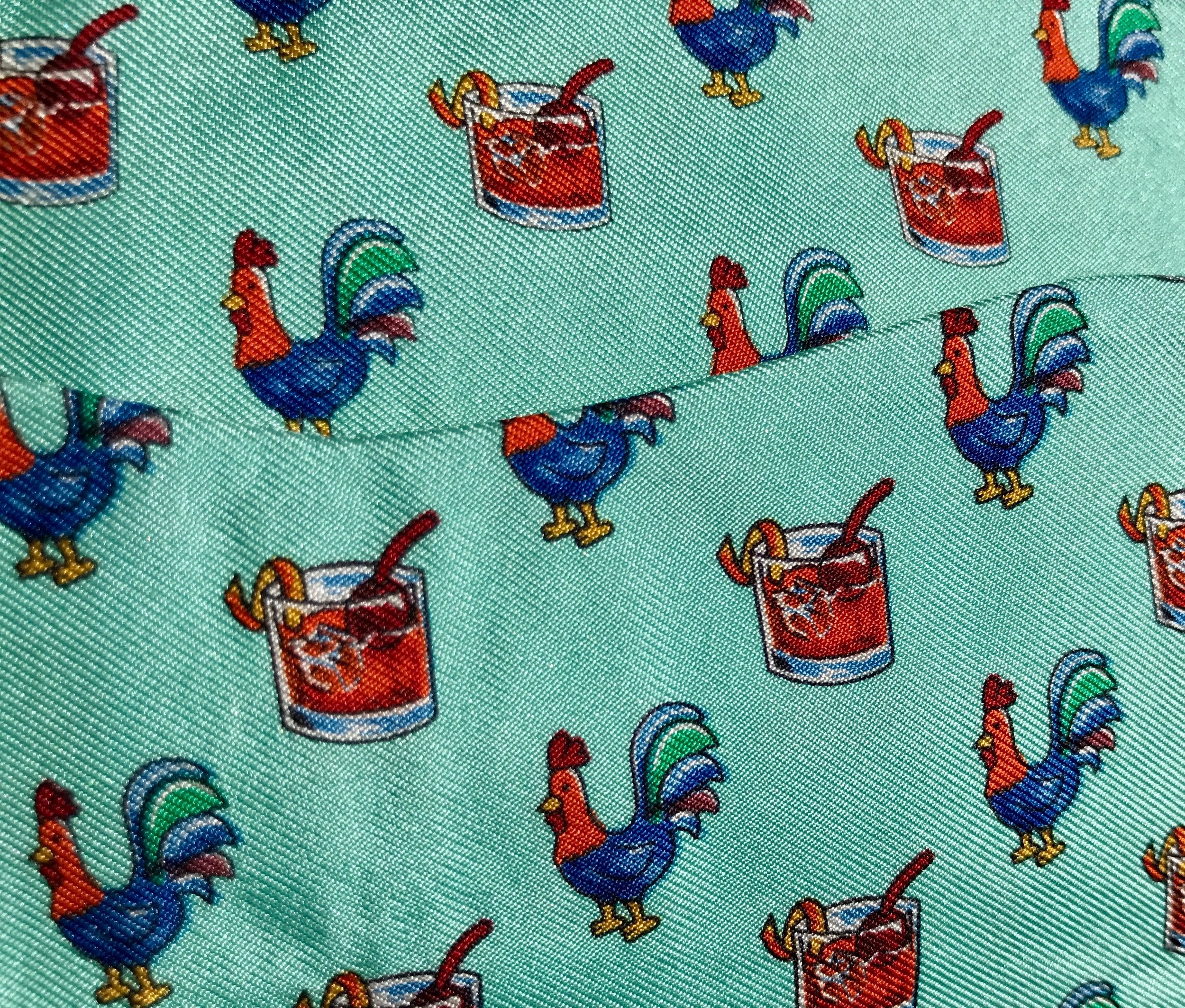 Bluegrass Bowtie Company - Teal Cocktails Bow tie