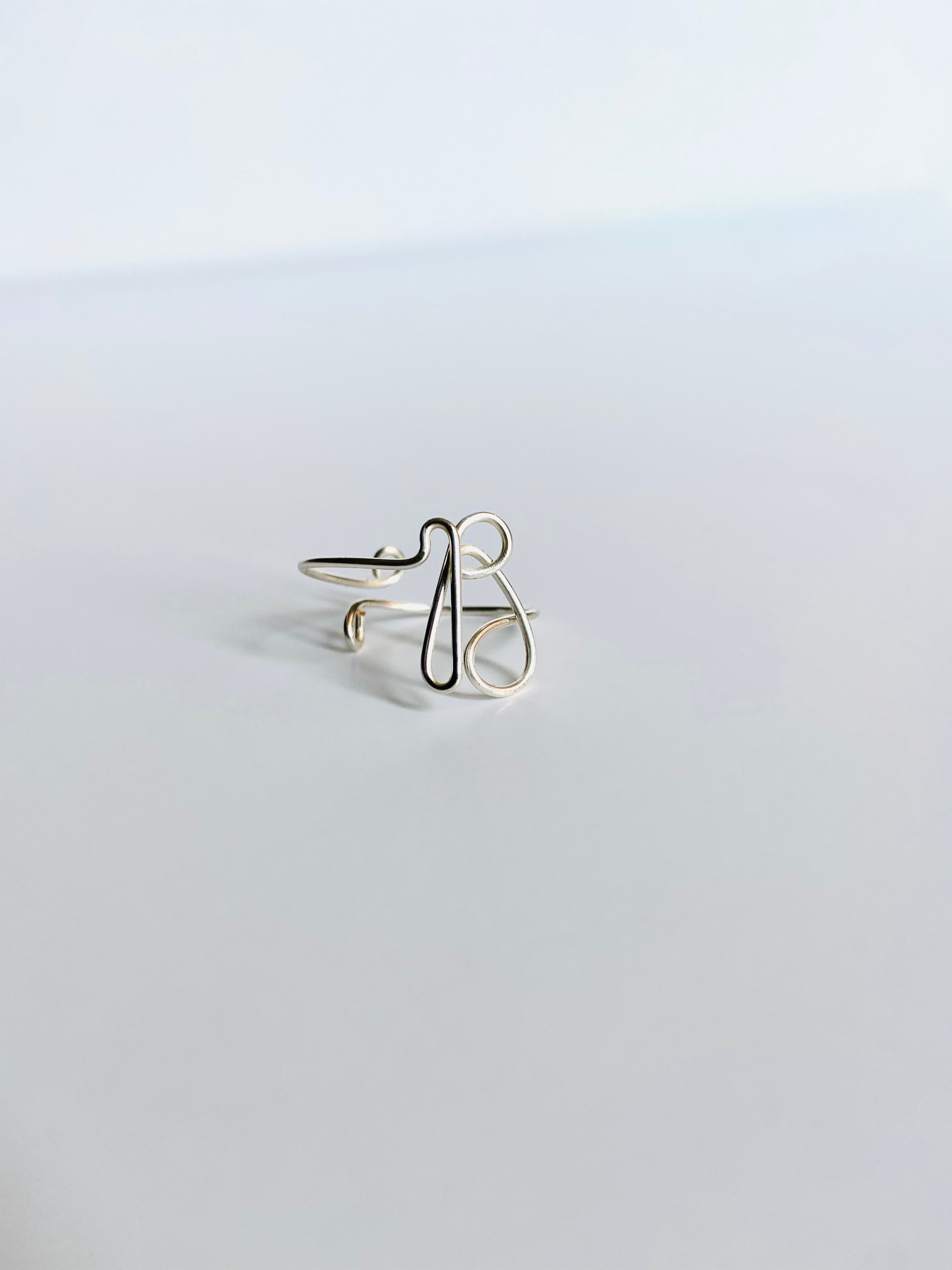 Gretchen Leachman - Initial Wire Wrapped Rings