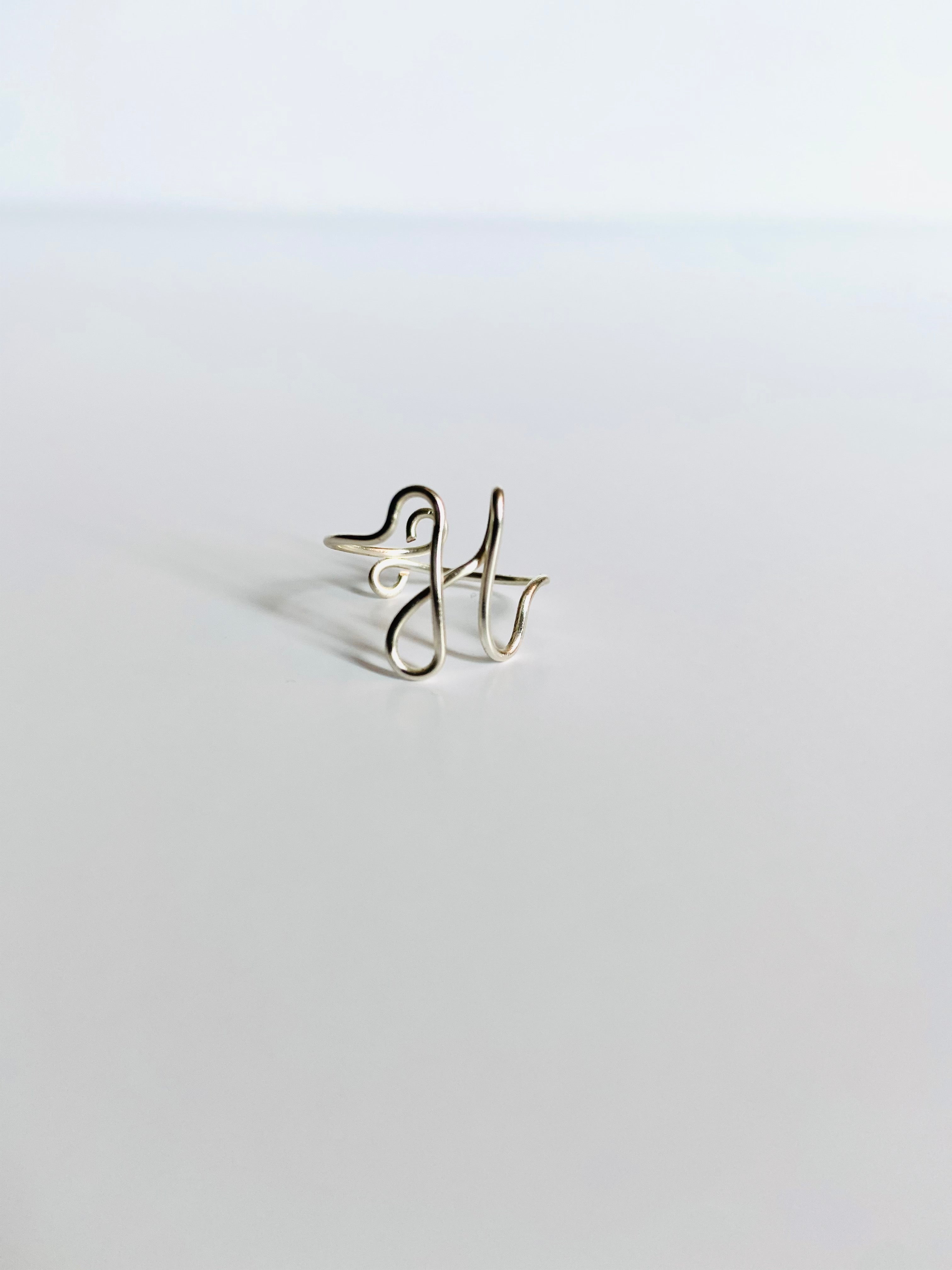 Gretchen Leachman - Initial Wire Wrapped Rings