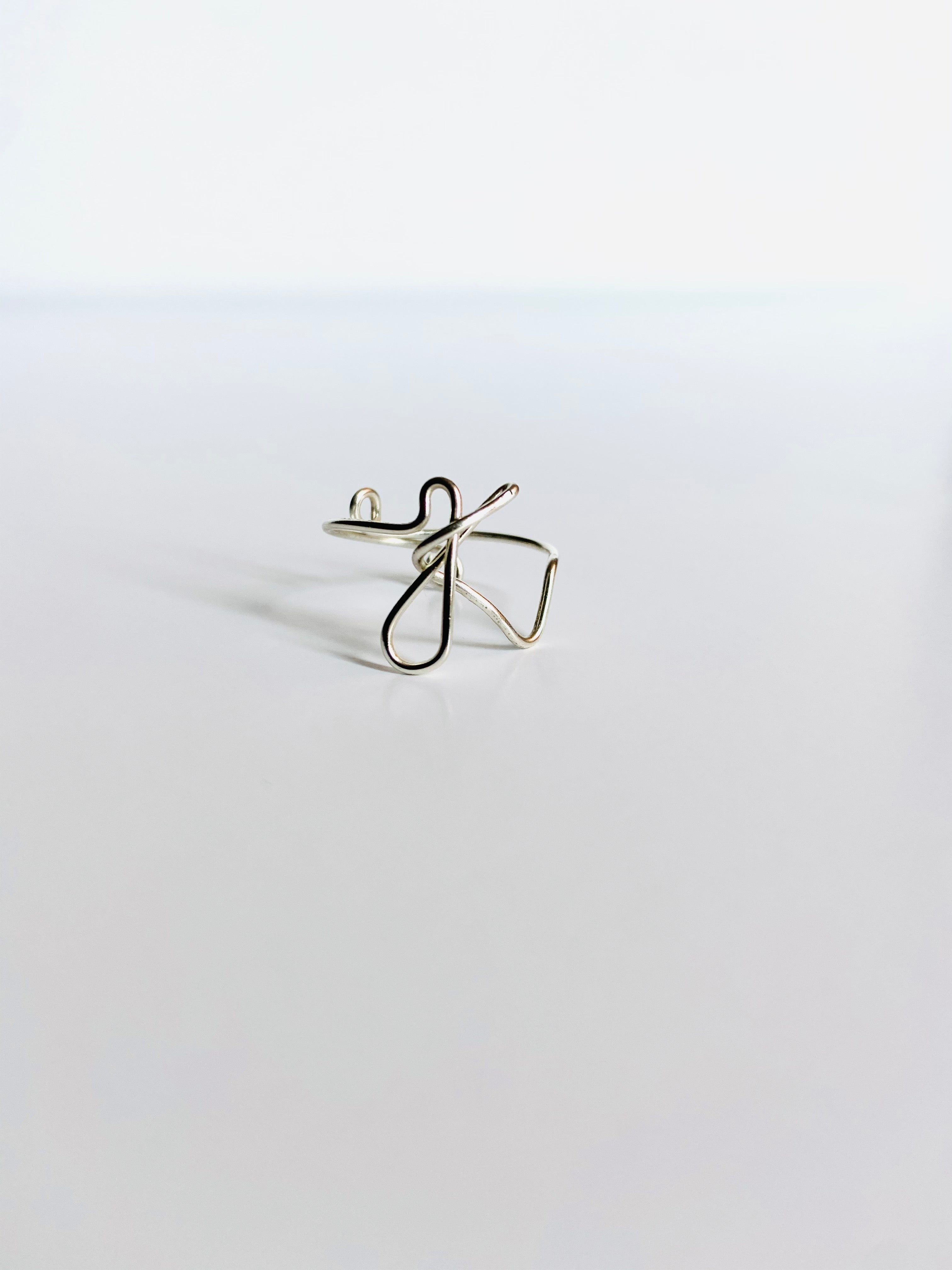 Gretchen Leachman - Initial Wire Wrapped Rings