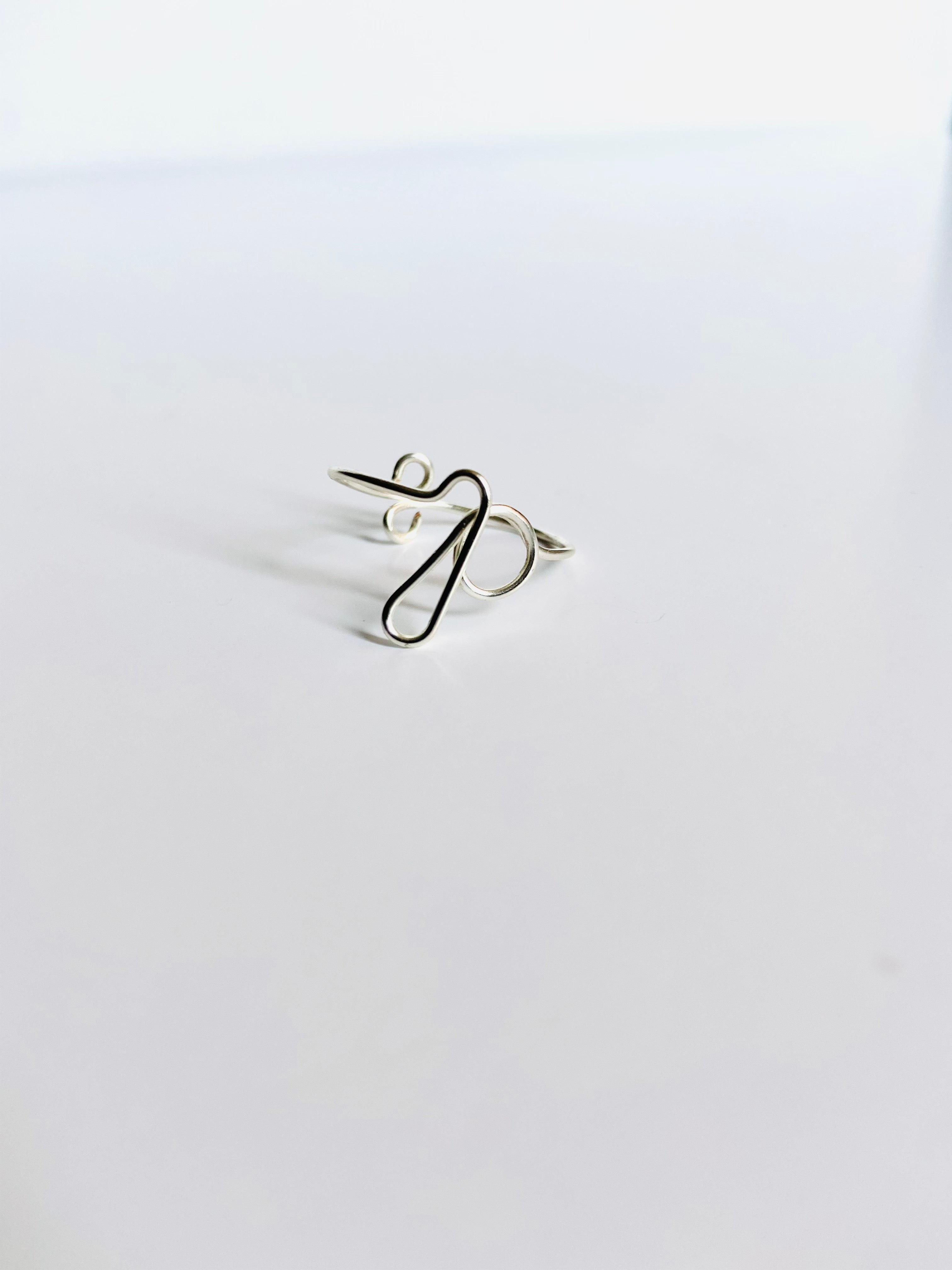 Gretchen Leachman - Initial Wire Wrapped Rings