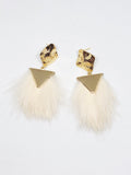 Finds Design - Ivory Fuzzy Earrings