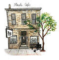 Morels Cafe Watercolor Print by Bri Bowers