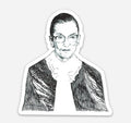 Maya Joy - Mountain Portrait RBG Sticker
