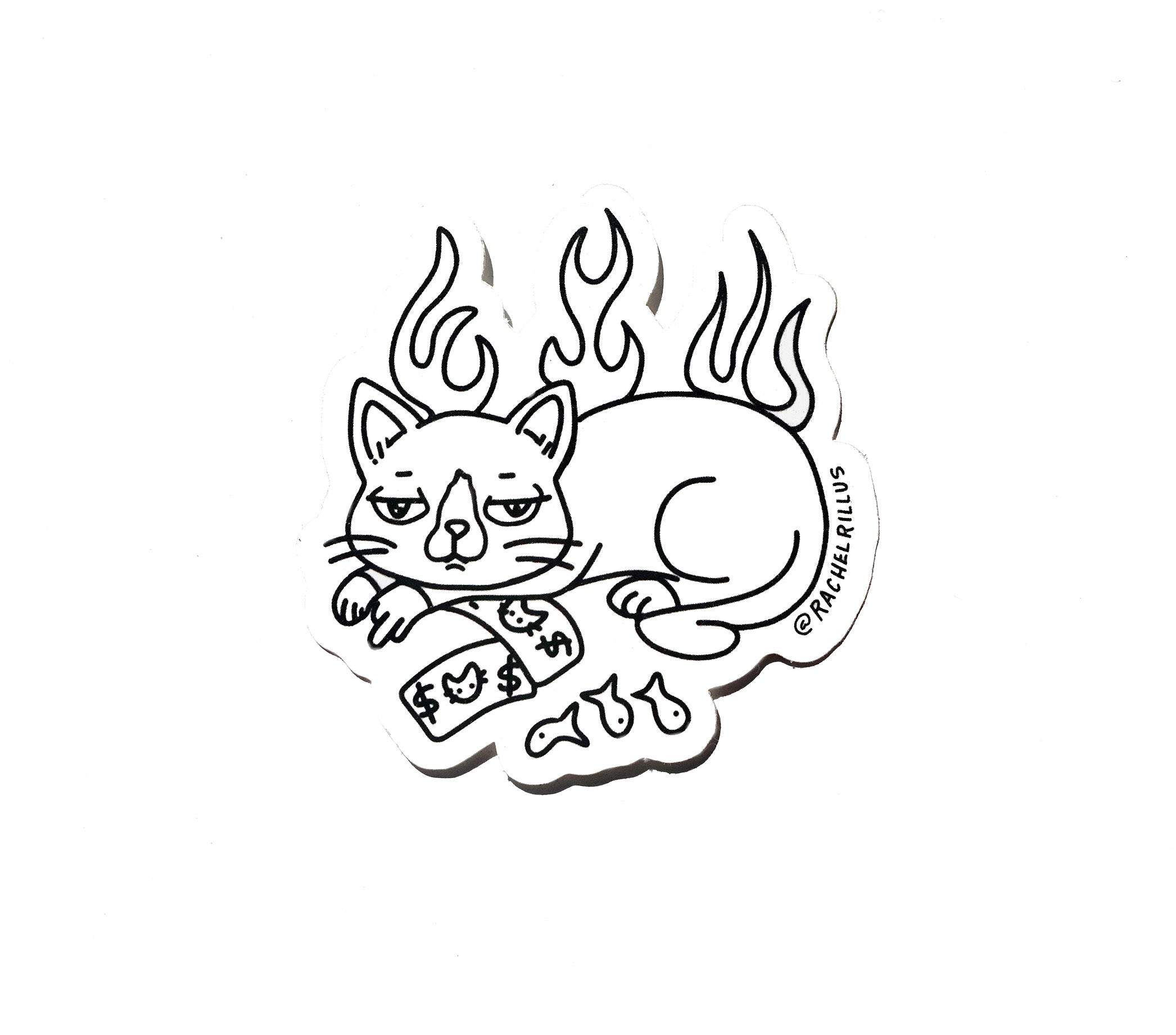 Rachel René - Moneycat Sticker