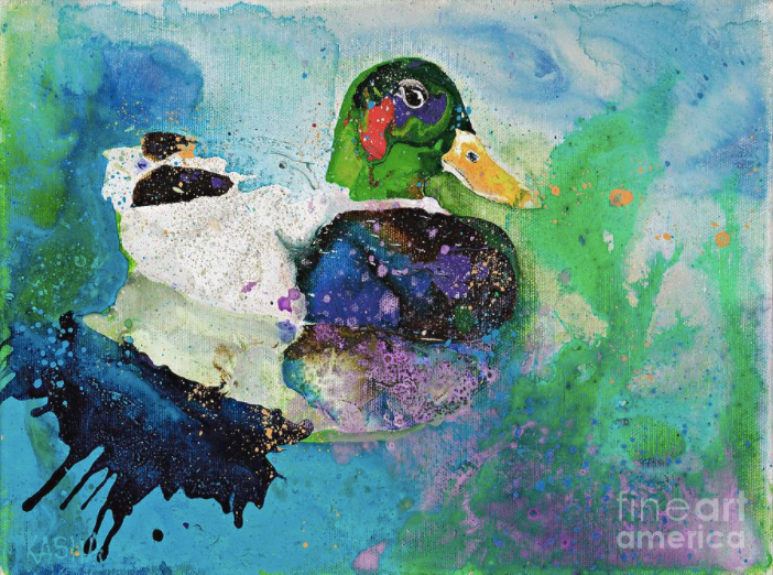 Duck (Green Head) - Giclee Canvas Print by Kasha Ritter