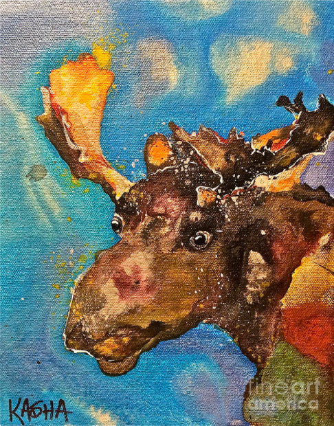Moose - Giclee Canvas Print by Kasha Ritter