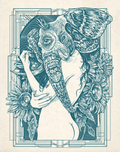 AngryBlue - Ganesh Letterpress Print