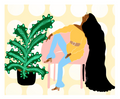 Lovely Earthlings - Sit, Relax, Let Your Hair Down Print