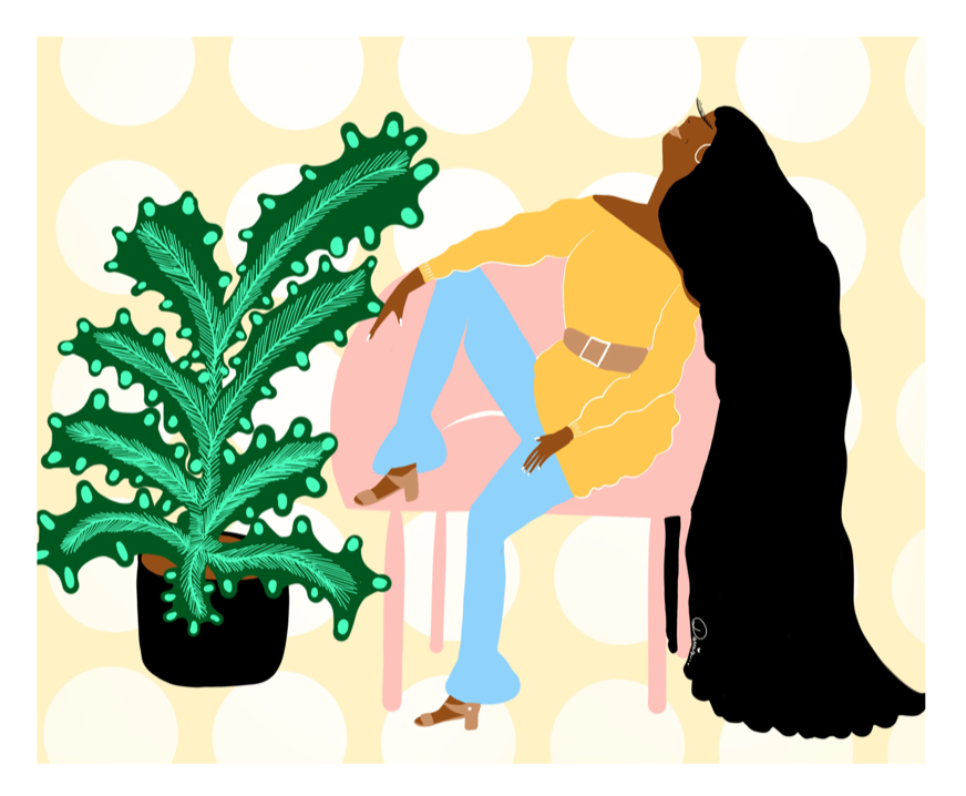 Lovely Earthlings - Sit, Relax, Let Your Hair Down Print