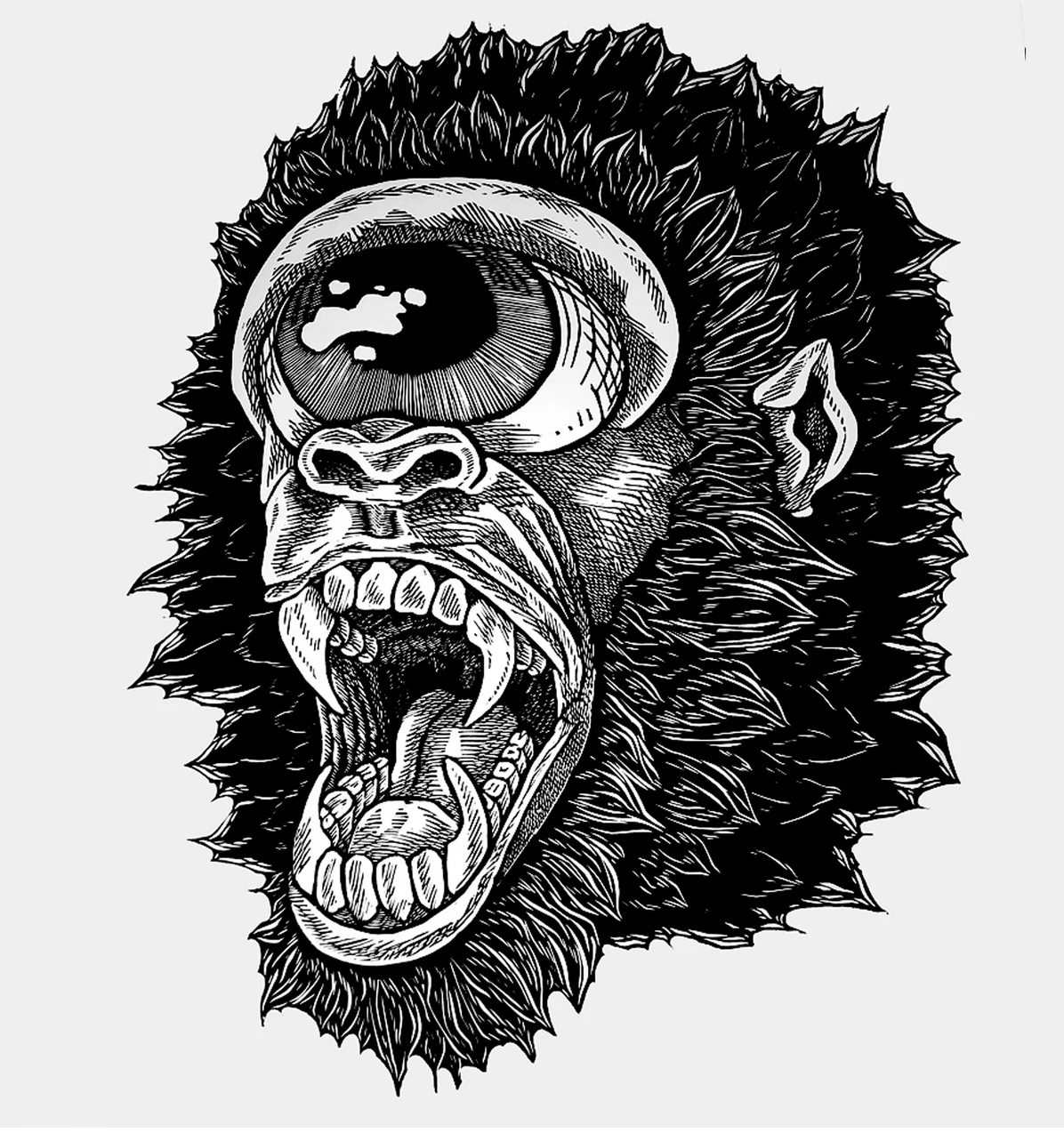 dRock Press - Cyclops Gorilla Head
