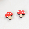 Le Chic Miami - Red Mushroom Stud Earrings