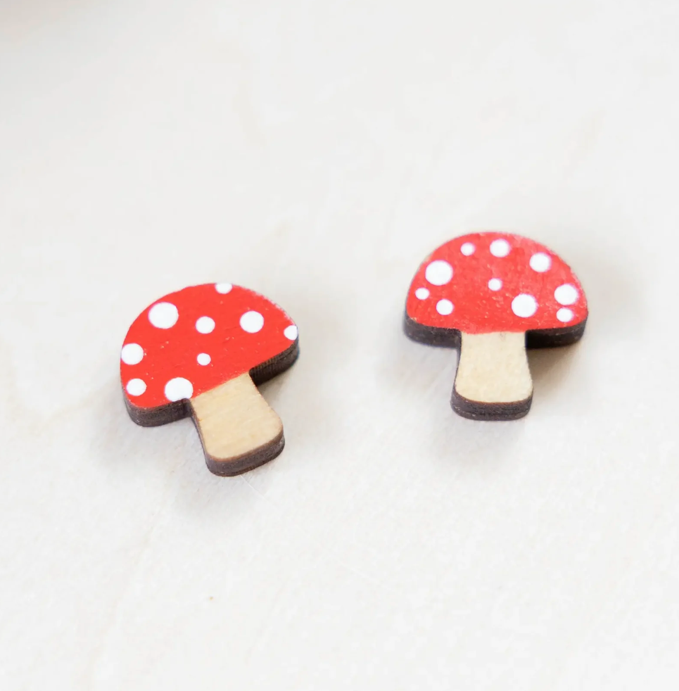 Le Chic Miami - Red Mushroom Stud Earrings