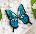 Le Chic Miami -  Blue Butterfly Hoop Earrings