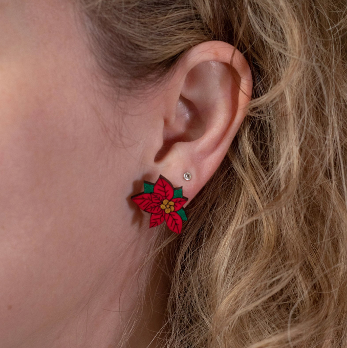 Le Chic Miami - Poinsettia Studs