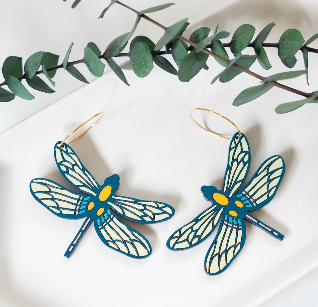 Le Chic Miami -Dragonfly Hoop Earrings