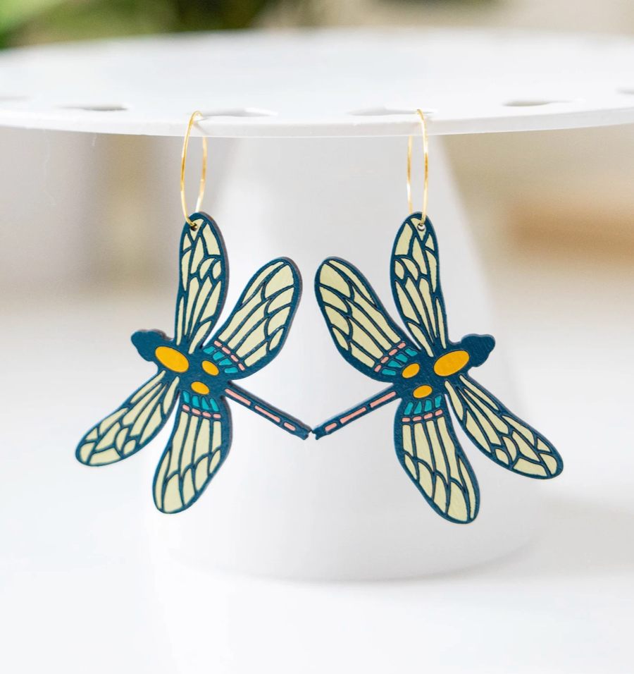 Le Chic Miami -Dragonfly Hoop Earrings
