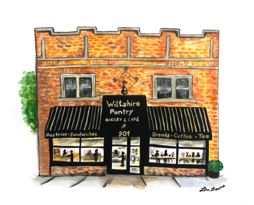 Wiltshire Pantry Watercolor Print by Bri Bowers