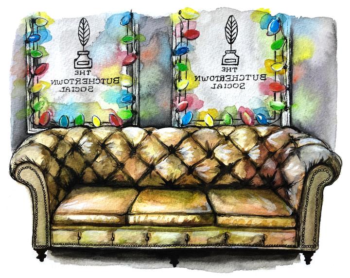 Bri Bowers - Butchertown Social Couch Print