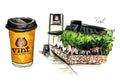 Vint Coffee Watercolor Print by Bri Bowers