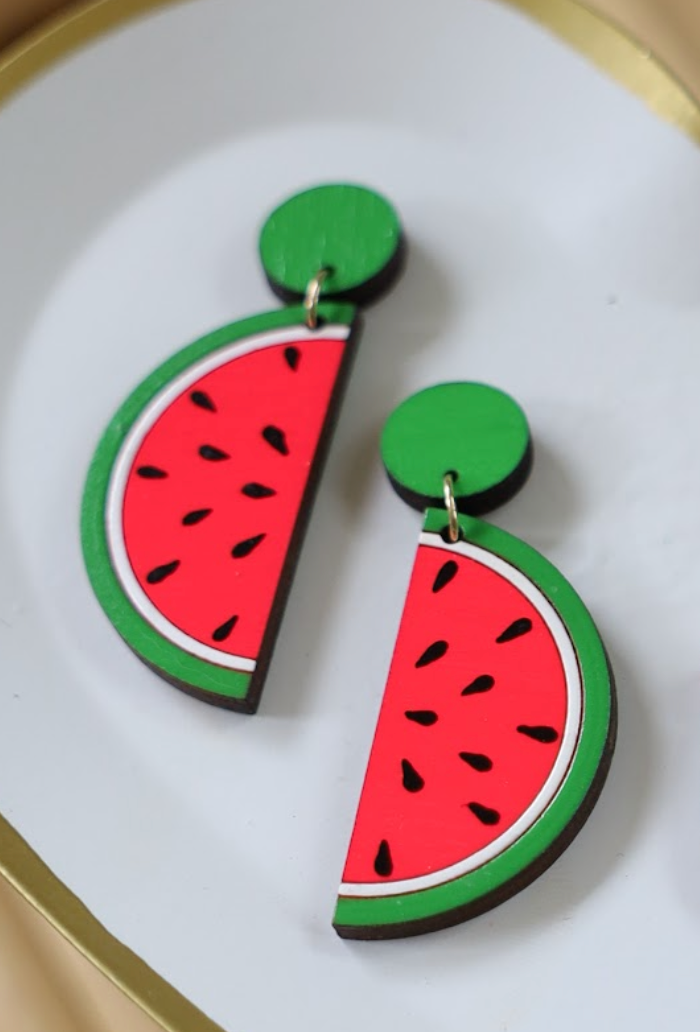 Le Chic Miami - Watermelon Stud Dangle Earrings