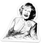 Maya Joy - Mountain Portrait Betty White Sticker