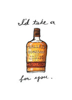 Bulleit Bourbon Pun Postcard by Bri Bowers