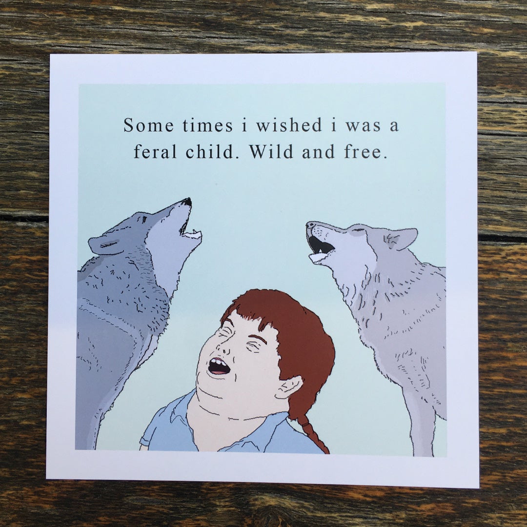 Little Bubby Child - Howling Feral Child Print