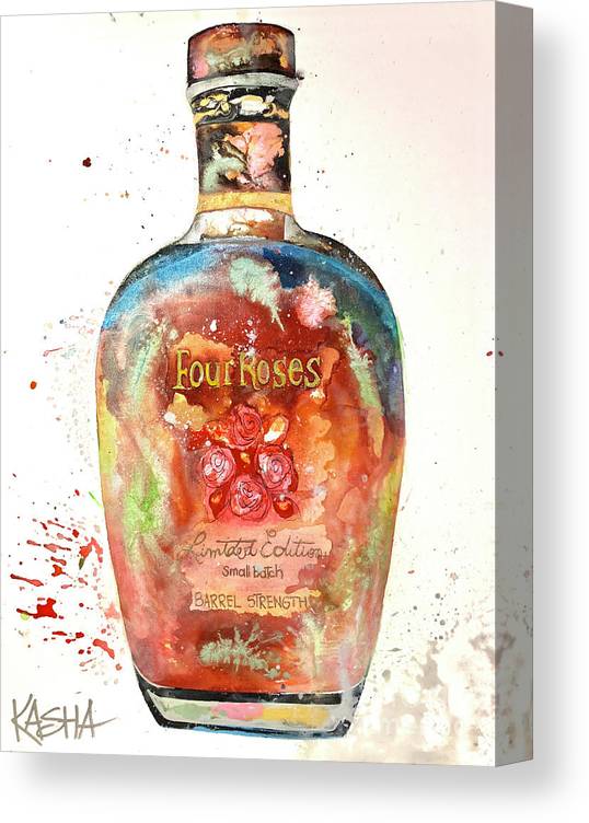 Kasha Giclee Canvas Bourbon Print - Four Roses