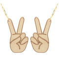 Le Chic Miami - Peace Sign Hoop Earrings
