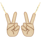 Le Chic Miami - Peace Sign Hoop Earrings